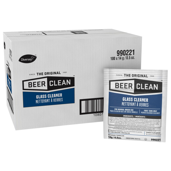Beer Clean® Glass Cleaner - 0.5 oz., Manual, 100/Case