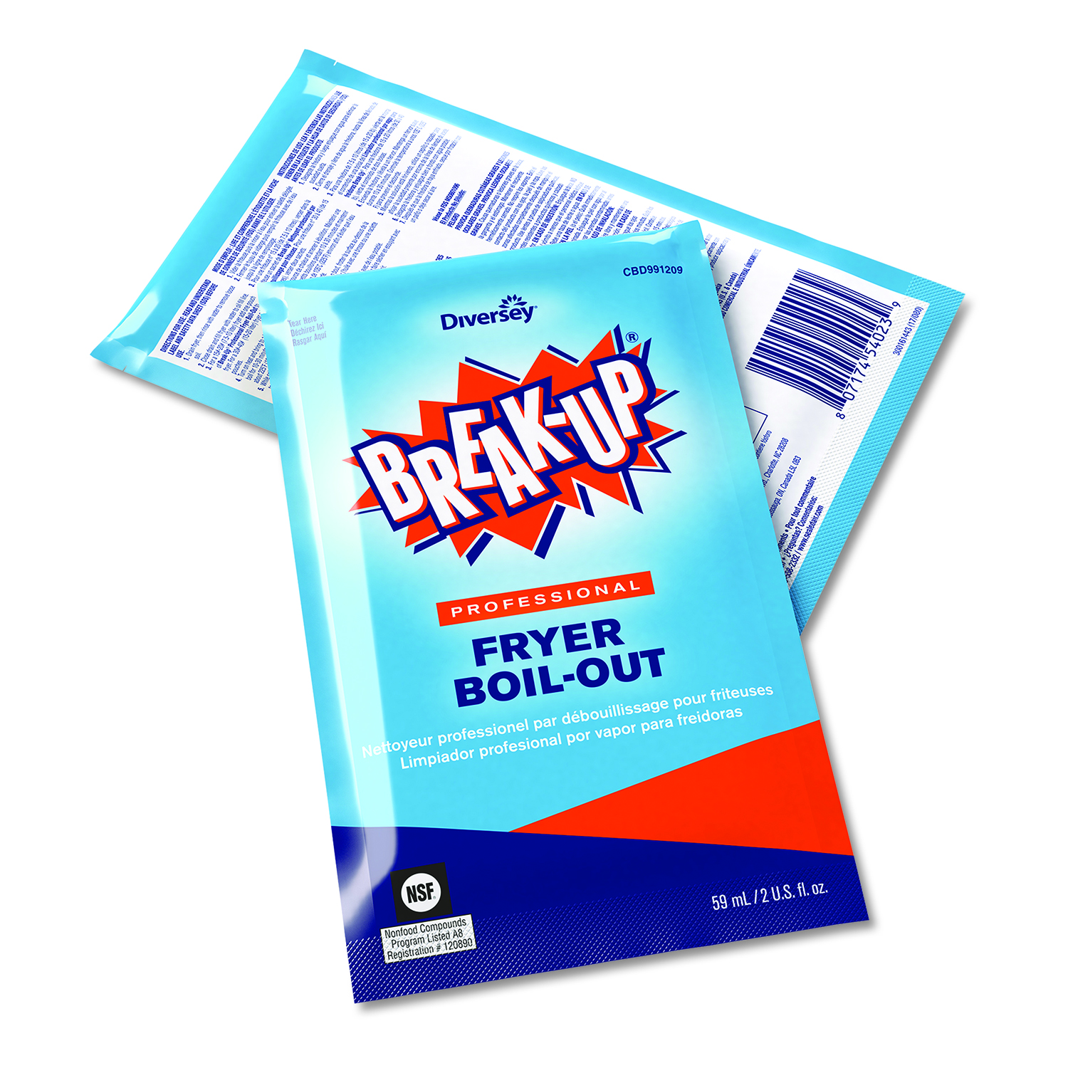 Diversey Break-Up® Professional Fryer Boil-Out - 2 oz, 36/Case
