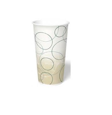 20oz Single Wall Poly-Coated Paper Squat Cold Cup Champagne 1000/case