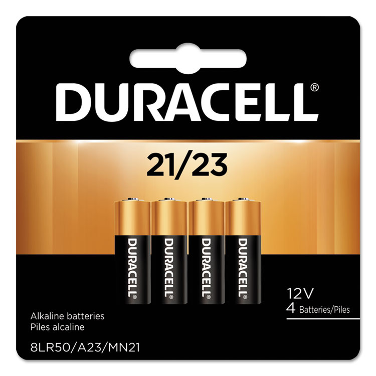 Duracell® MN21B4PK Specialty Alkaline Batteries, 21/23, 12 V, 4/pack