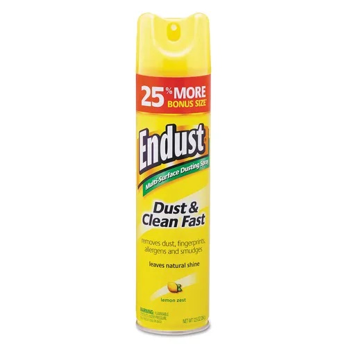 Endust Multi-Surface Dusting and Cleaning Spray Lemon Zest, 12.5 oz Aerosol Spray 6/case