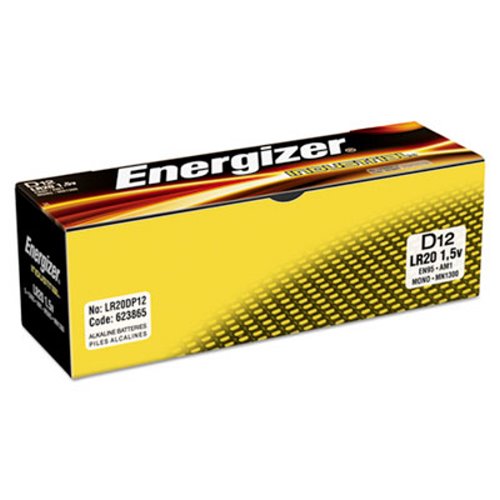 Energizer Industrial Alkaline Batteries D 12/Box