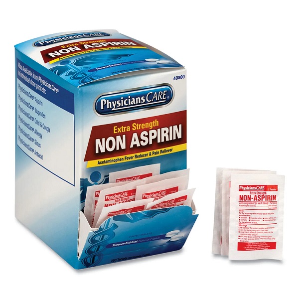 XStrength Non-Aspirin Acetaminophen 2/packet 125 packets/box