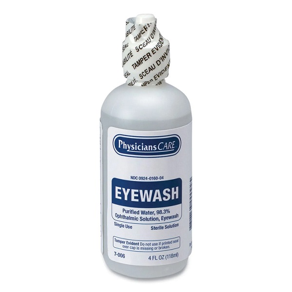 First Aid Refill Components Disposable Eye Wash 4oz Bottle EA