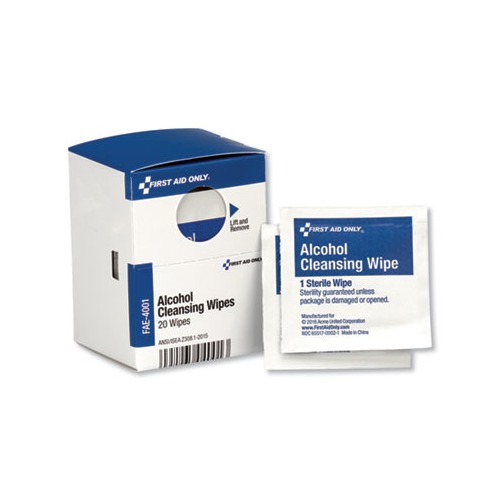 FIRST AID ONLY SmartCompliance Alcohol Cleansing Pads, 20/box