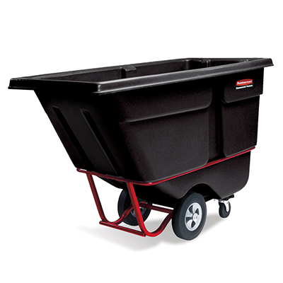 Rubbermaid RotoMolded Tilt Truck - Standard Duty, 1/2 Cubic Yard, Black