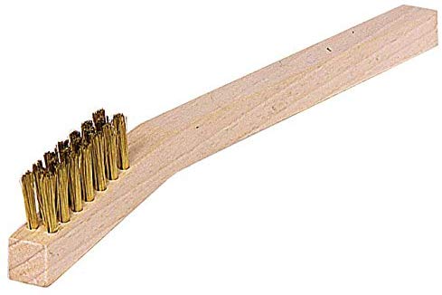 Weiler® Small Brass Wire Scratch Brush - 7.5in x .5in