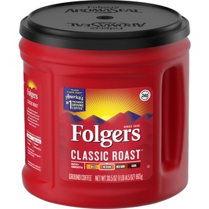 Folgers® 30.5oz Ground Classic Medium Roast Coffee Canister 6/case