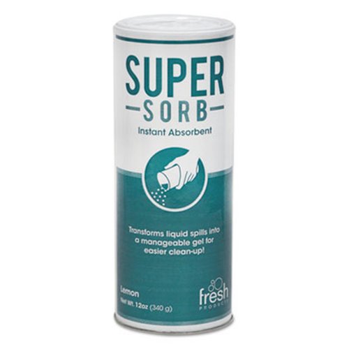 Fresh Products 12oz Super-Sorb LIQ Spill Absorbent Lemon 6/box