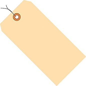 13pt Shipping Tags - 3 3/4" x 1 7/8", Manilla, Pre-Wired, 1000/Box