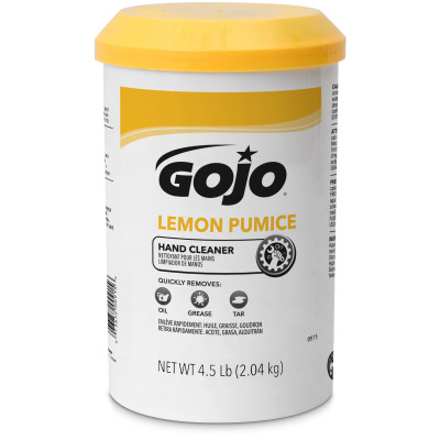 GOJO® Lemon Pumice Hand Cleaner - 4.5lbs Canister, 6/Case