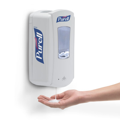 PURELL® LTX-12™ Touch-Free Hand Sanitizer Dispenser - White, 4/Case