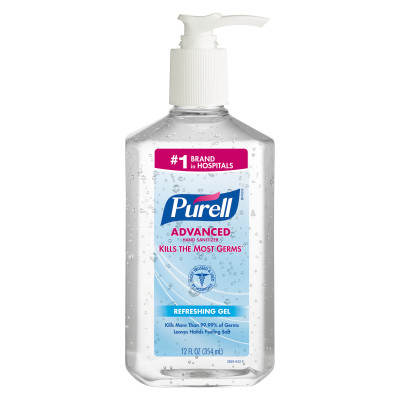 PURELL® Advanced Hand Sanitizer Gel  - 12 oz, Table Top Pump, 12/Case