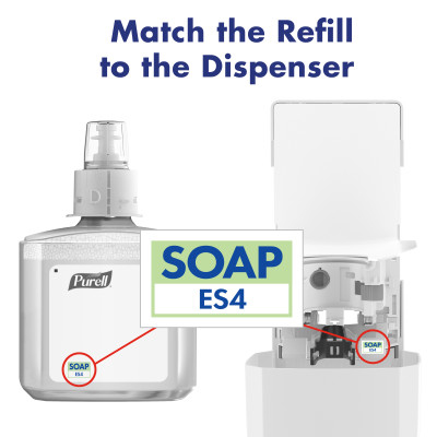 PURELL® ES4 Push-Style HEALTHTY SOAP® Soap Dispenser - White