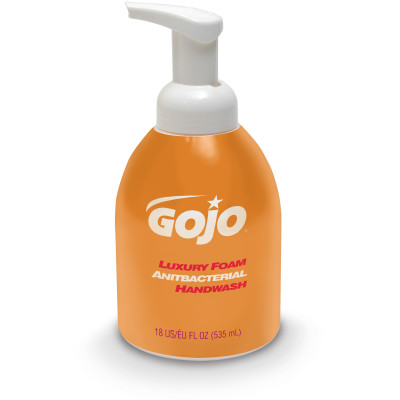 GOJO® Luxury Foam Antibacterial Handwash - 535mL Pump Bottle, 4/Case