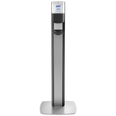 PURELL® MESSENGER™ ES6 Silver Panel Floor Stand with Dispenser Graphite 1EA