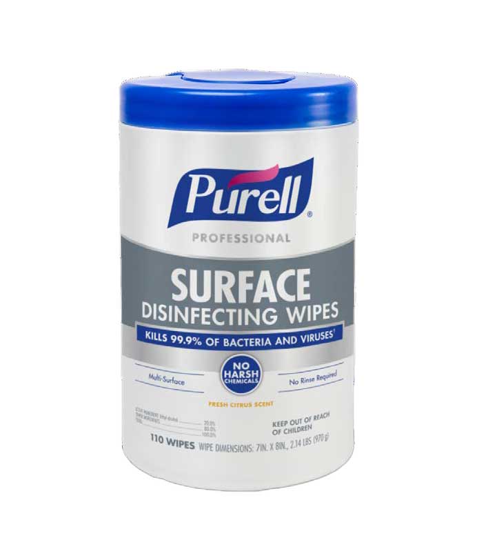 PURELL® Professional Surface Disinfecting Wipes 110 wipes 6/case