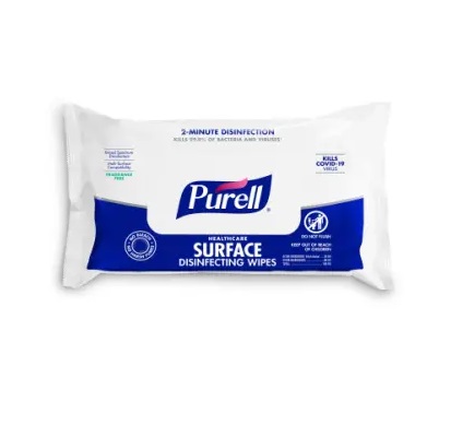 PURELL® Healthcare 7.4" x 9" Surface Disinfecting Wipes 72ct Flowpack