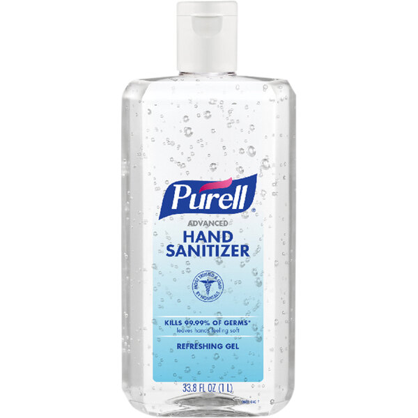 Purell® 9683-04 1 Liter Advanced Hand Sanitizer Refreshing Gel Flip Cap Bottle 4/case