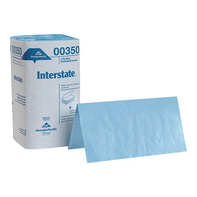 GP Interstate® 2-Ply Singlefold Windshield Towel - 9.5