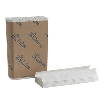 GP Acclaim® C-Fold Paper Towels - 10.1" x 13.2", White, 240 Count, 10/Case