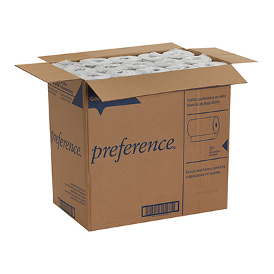 GP Preference® White Perforated Roll Towel - 11 x 8.8, 100/Roll, 30/Case