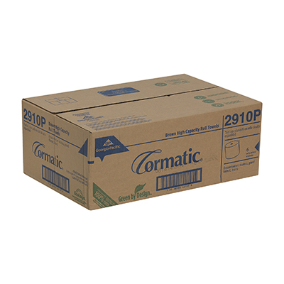 GP Cormatic® Hardwound Roll Towels - 8.25 x 700', Brown, Non-Slot Rolls, 6/Case