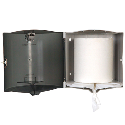 GP SofPull® High Capacity Centerpull Towel Dispenser - Translucent Smoke
