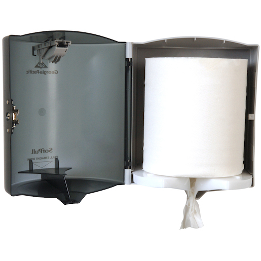 GP SofPull® Regular Capacity Centerpull Towel Dispenser - Translucent Smoke