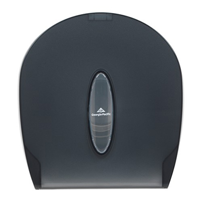 Georgia-Pacific® Jumbo Jr. High Capacity Toilet Tissue Dispenser - Translucent Smoke, 5.39" x 10.61" x 11.29"