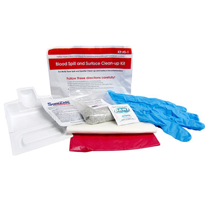 First Step® Blood Spill Clean-Up Kit, 12 kits