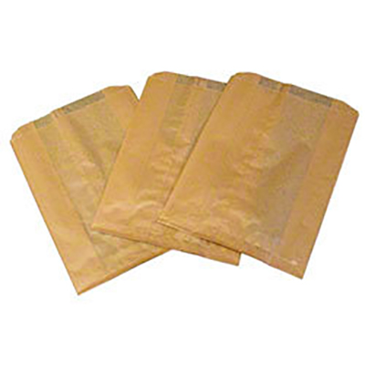 Kraft Waxed Feminine Hygiene Disposal Bags with Gusset - 7.5