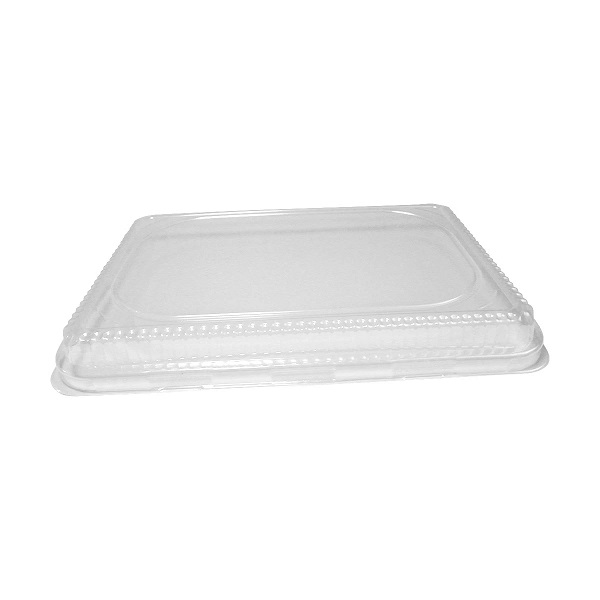 Plastic Low Dome Lid - 12 3/4in x 8 3/4in x 1 3/16in