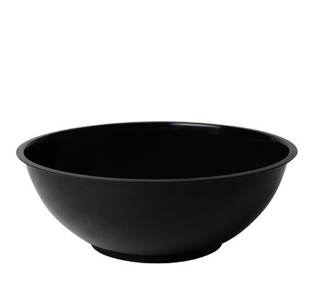 Fineline ReForm 80oz Black High Profile Plastic Catering Bowl 25/case