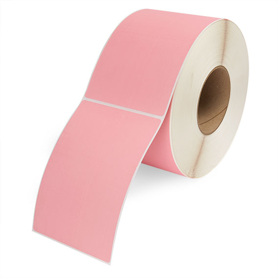 Thermal Transfer Labels - 4in x 6in, Fluorescent Pink