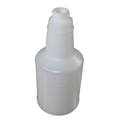 Plastic Bottle with Graduations - 24oz, Natural, 96/Case