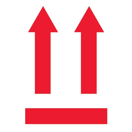 Two Up Arrows Over Red Bar Labels - 3