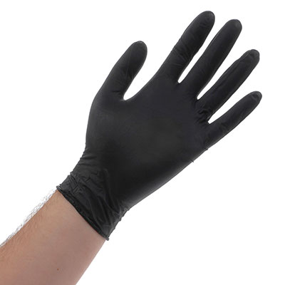 General Purpose Nitrile Gloves, Black, Powder Free, 1000 gloves