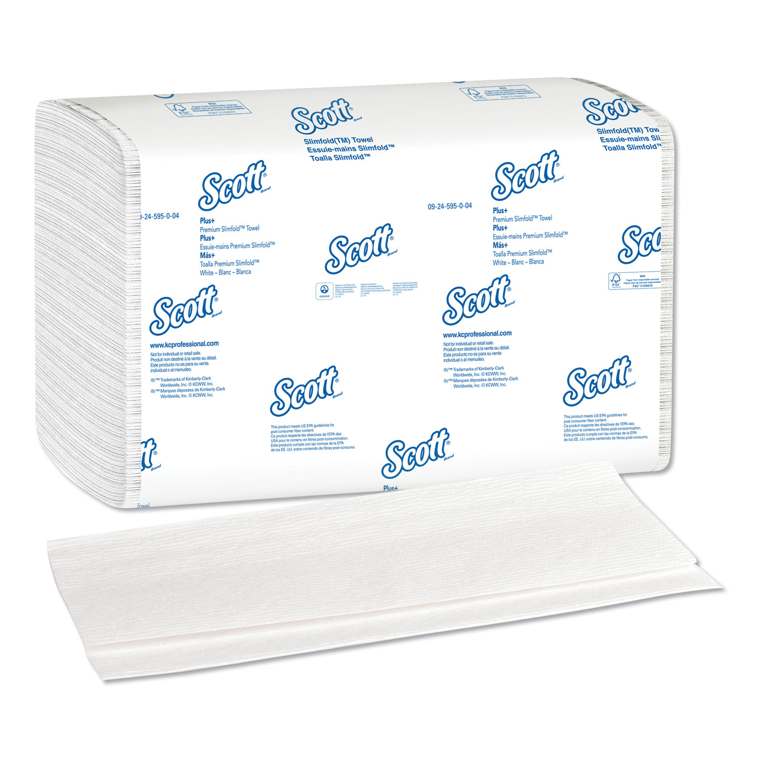 Scott Control Slimfold Towels - 7 1/2" x 11 3/5", White, 90/Pack, 24/Case