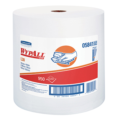 WypAll  L30 Wipers - 12.4" x 13.3", 950 Count, White