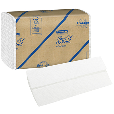 Scott® C-Fold Towels - White, 10.125
