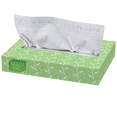 Surpass® Facial Tissues - 8" x 8.3", 2 ply, 30/Case