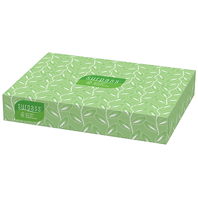 Surpass® Facial Tissues - 8 x 8.3, 2 ply, 30/Case