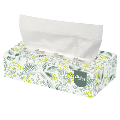 Kleenex® Naturals Facial Tissues - 2 ply, 8.4" x 8", 48/Case