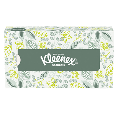 Kleenex® Naturals Facial Tissues - 2 ply, 8.4 x 8, 48/Case