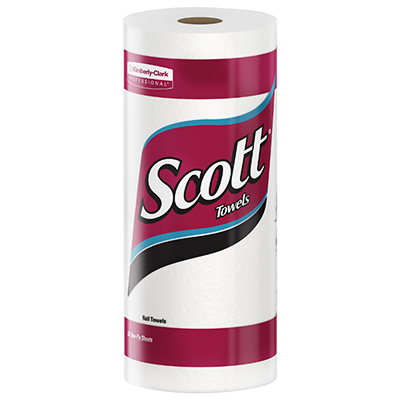 Scott® Kitchen 1-Ply Paper Towel Rolls - 11in x 8.78in, White