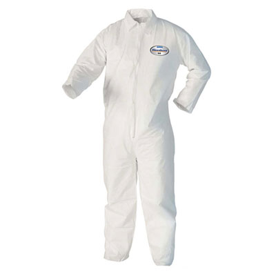 Kleenguard® A40 Liquid and Particulate Protection Coveralls, White, M, 25 suits