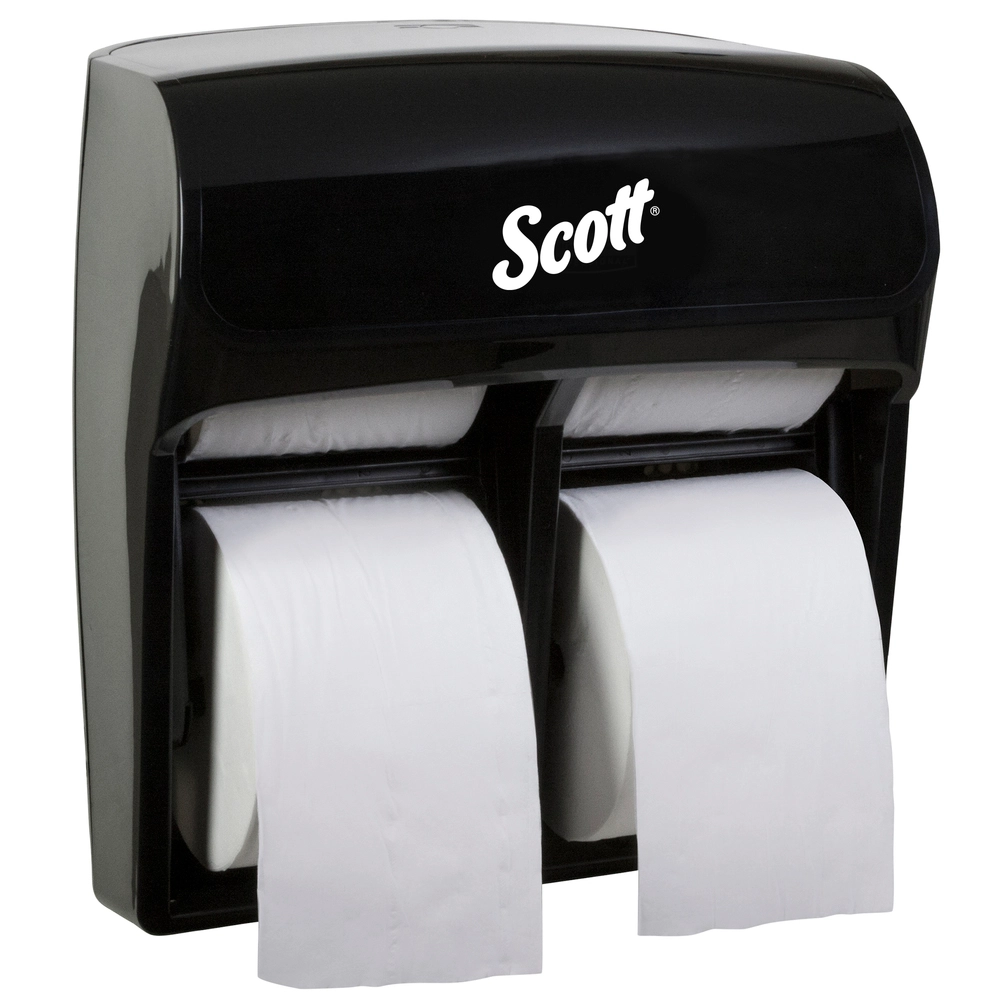 Scott® Pro™ 4 Roll Toilet Paper Dispenser - Black, 12.75" x 6.3125" x 11.25"