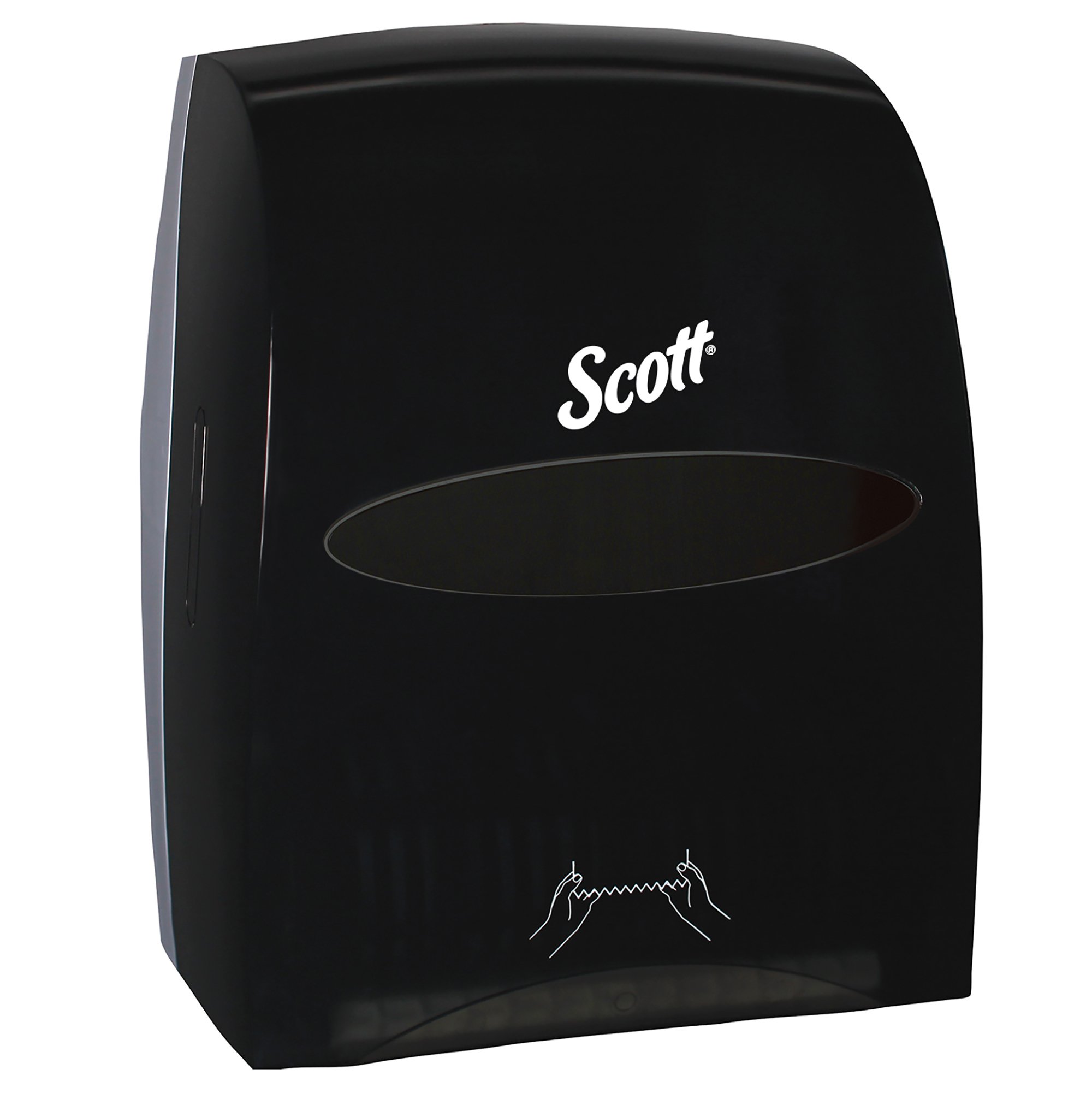 Scott® Essential  Hard Roll Towel Dispenser - Black, Manual, 12.63" x 16.13" x 10.2"