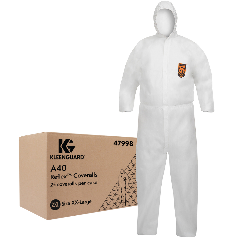 KleenGuard A40 Reflex Liquid & Particle Protection Coveralls XXL-Large 25/case